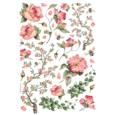 Stamperia Best Sellers Rízspapír A4 Roses and ivy Rice Paper (1 ív) decoupage papír