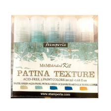 Stamperia Best Sellers Textúra festékek Patina Texture paints (5 db) akrilfesték
