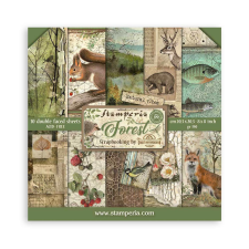 Stamperia Forest Papírkészlet 8" (20 cm) Paper Pack (10 ív) decoupage papír