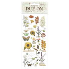 Stamperia Garden Kaparós matrica Garden sunflower Rub-On (1 ív) matrica