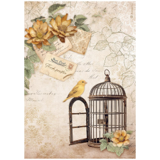 Stamperia Golden Harmony Rízspapír A4 Cage Rice Paper (1 ív) decoupage papír
