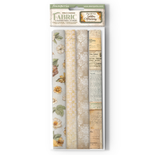Stamperia Golden Harmony Textíl lapok 12&quot; (30 cm) Fabric lap (1 csomag) matrica