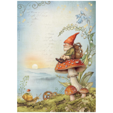 Stamperia Hidden Grove Rízspapír A4 Gnome Rice Paper (1 ív) decoupage papír