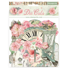 Stamperia House of Roses Kivágatok Die Cuts Assorted (1 csomag) matrica