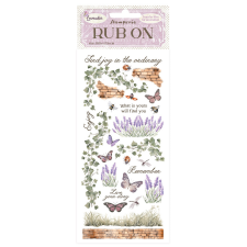 Stamperia Lavender Kaparós matrica Ivy and butterfly Rub-On (1 ív) matrica