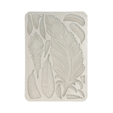 Stamperia Masquerade Szilikon öntőforma A5 Feathers Silicon Mould (1 db) gyertyaöntő forma