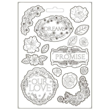 Stamperia Öntőforma A5, Garden of Promises álmok / Stamperia Soft Mould (1 db) gyertyaöntő forma
