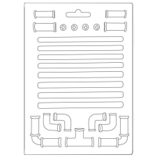 Stamperia Öntőforma A5 - Lady Vagabond - Pipes Soft Mould (1 db) gyertyaöntő forma