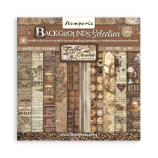 Stamperia Papírkészlet 8" (20 cm) - Coffee and Chocolate - Paper Pack (10 ív) decoupage papír