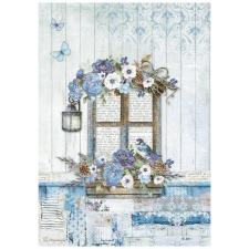 Stamperia Rizspapír A4 - Blue Land window - Rice Paper (1 ív) decoupage papír