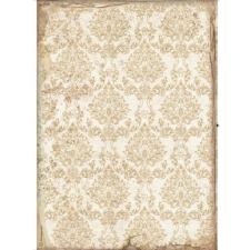 Stamperia Rizspapír A4, Sleeping Beauty Wallpaper Gold / Stamperia Rice Paper (1 ív) decoupage papír