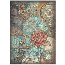 Stamperia Rizspapír A/4 Sir Vagabond in Fantasy World mechanical rose dekorációs kellék