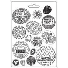 Stamperia Textúra alap A4, Klimt rounded patterns / Stamperia Soft Mould (1 db) gyertyaöntő forma