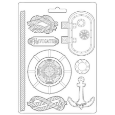 Stamperia Textúra alap A4, Lady Vagabond Lifestyle navigate / Stamperia Soft Mould (1 db) gyertyaöntő forma