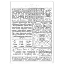 Stamperia Textúra alap A5, Alchemy writings / Stamperia Soft Mould (1 db) gyertyaöntő forma