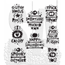 Stampers Anonymous Halloween Whatnots Gumibélyegző Cling Stamps (1 csomag) bélyegző