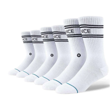  Stance basic  3 pack crew zokni unisex fehér l férfi zokni
