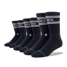  Stance basic  3 pack crew zokni unisex fekete l