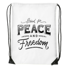  Stand for peace - Sport táska Fehér egyedi ajándék