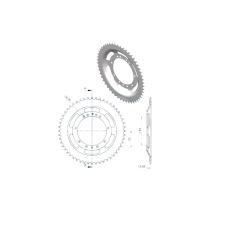 Standard Parts Hátsó lánckerék 52 fogas Peugeot 103 SP / MV (d.94mm) lánc, láncszett