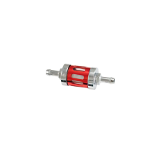 Standard Parts Üzemanyagszűrő 6 mm króm/anodizált piros egyéb motorkerékpár alkatrész