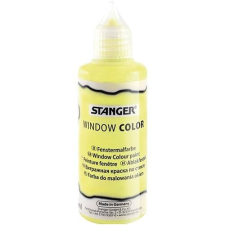Stanger Kreatív üvegmatrica festék Stanger 80 ml citromsárga ecset, festék