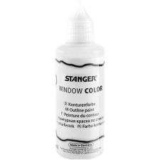 Stanger Kreatív üvegmatrica festék Stanger 80 ml kontúr fehér ecset, festék