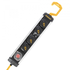  STANLEY 4-es elosztó kapcsolóval, felakasztható hosszabbító, elosztó