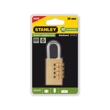 Stanley Sárgaréz lakat, számzáras, 30 mm (S742-052) lakat