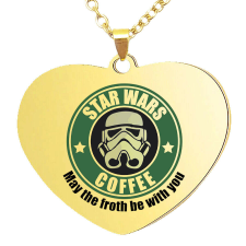 Star Wars Coffee medál lánccal, választható több formában és színben medál