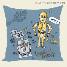  Star Wars R2D2 és C-3PO párnahuzat lakástextília