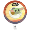 Star Wars The Mandalorian papírtányér 8 db-os 23 cm FSC