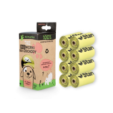 Starch Bag Komposztálható BIO zacskók ürülékhez 8 tekercs x 15 db, zöld kutyafelszerelés