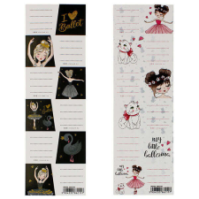 Starpak Balettos etikett 6 darabos - 2-féle - Starpak füzetcímke