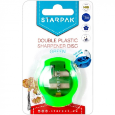 Starpak Műanyag dupla tartályos hegyező - Disc - zöld hegyező