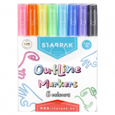 Starpak OutLine 8 színű filctoll készlet filctoll, marker