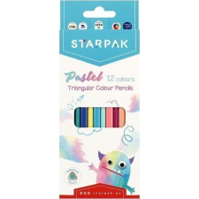 Starpak Pasztell Háromszög Színesceruza Készlet - 12 db-os (STK KRE18) színes ceruza