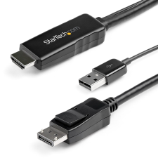 Startech - 2 m-es (6,6 láb) HDMI - DisplayPort kábel - HD2DPMM2M kábel és adapter