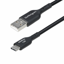 Startech - 30 cm-es USB-A - USB-C töltőkábel - USB2AC30CMBK kábel és adapter
