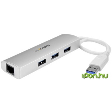 Startech 3-Port Portable USB 3.0 Hub plus Gigabit Ethernet hub és switch