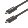 Startech A40G2MB-TB4-CABLE USB-C/Thunderbolt apa - USB-C/Thunderbolt apa 4.0 Adat és töltőkábel - Fekete (2m) (A40G2MB-TB4-CABLE)