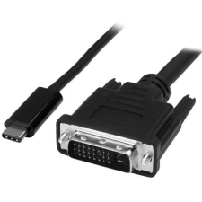 Startech CDP2DVIMM1MB USB-C - DVI összekötő kábel 1m - Fekete kábel és adapter