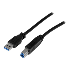Startech .com 2m 6 ft Certified SuperSpeed USB 3.0 A to B Cable Cord - USB 3 Cable - 1x USB 3.0 A (M), 1x USB 3.0 B (M) - 2 meter, Black (USB3CAB2M) - USB cable - 2 m (USB3CAB2M) kábel és adapter