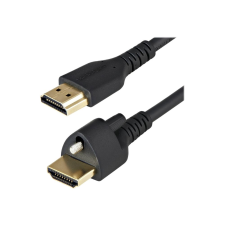 Startech .com 2m HDMI Cable with Locking Screw - 4K 60Hz HDR - High Speed HDMI 2.0 Monitor Cable with Locking Screw Connector for Secure Connection - HDMI Cable with Ethernet - M/M (HDMM2MLS) kábel és adapter