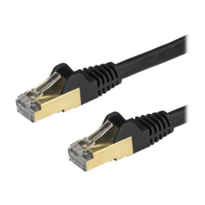 Startech .com 6ASPAT3MBK hálózati kábel Fekete 3 M Cat6a U/FTP (STP) (6ASPAT3MBK) kábel és adapter