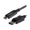 Startech .com 6ft/1.8m USB C to Displayport 1.4 Cable Adapter - 4K/5K/8K USB Type C to DP 1.4 Monitor Video Converter Cable - HDR/HBR3/DSC - external video adapter - black (CDP2DP146B)