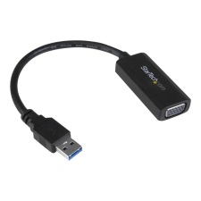 Startech .com USB 3.0 to VGA Display Adapter 1920x1200, On-Board Driver Installation, Video Converter with External Graphics Card - Windows (USB32VGAV) - external video adapter - 512 MB - black (USB32VGAV) kábel és adapter