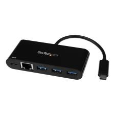 Startech .com USB C to Ethernet Adapter - 3 Port - with Power Delivery (USB PD) - Power Pass Through Charging - USB C Adapter (US1GC303APD) - network adapter - USB-C - Gigabit Ethernet (US1GC303APD) laptop kellék