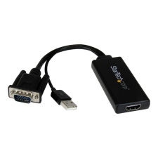 Startech .com VGA to HDMI Adapter with USB Audio & Power - Portable VGA to HDMI Converter - 1080p - video interface converter - HDMI / VGA / audio / USB - 26 cm (VGA2HDU) - Átalakítók kábel és adapter