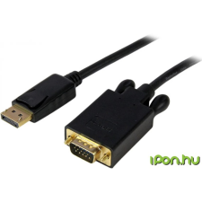 Startech DisplayPort VGA/D-Sub Átalakító Fekete 1.8m DP2VGAMM6B kábel és adapter